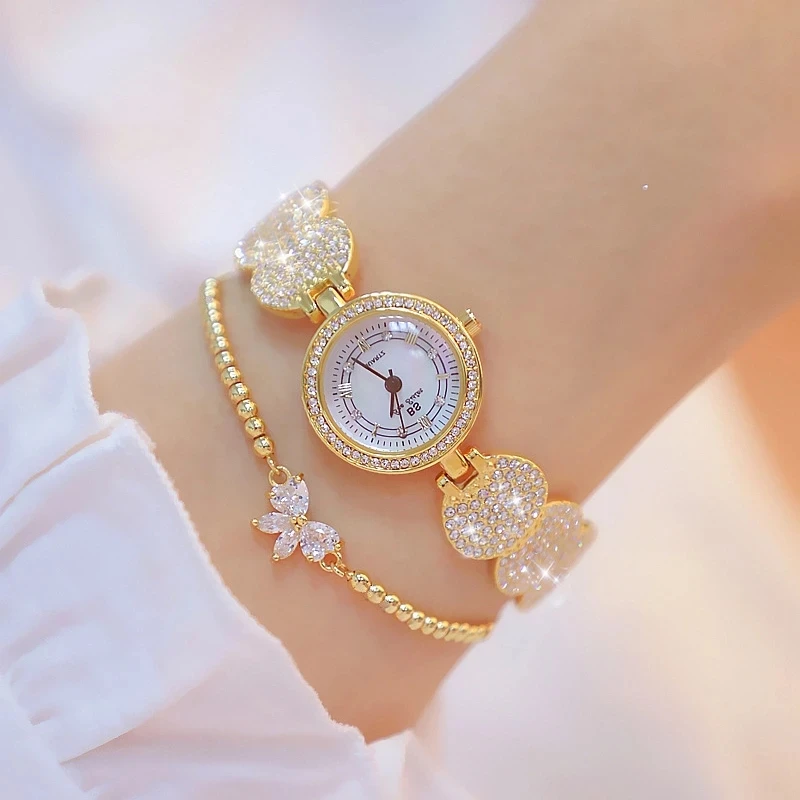 BS Bee sister FA1606 Ladies Diamonds Small Bracelet Watch green  factory price for drop shipping lower MOQ
