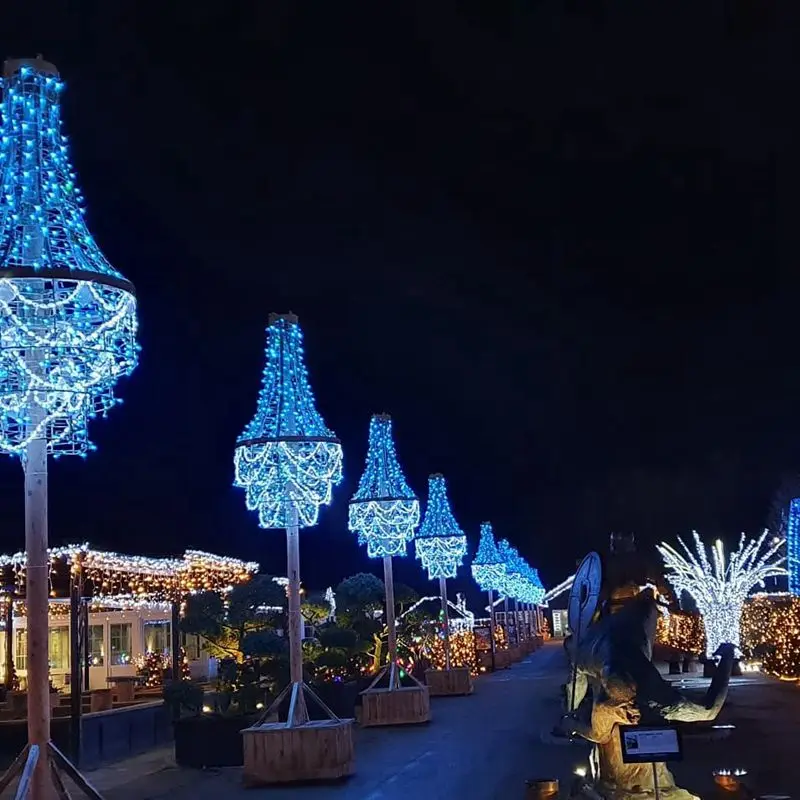Custom High Standard Outdoor Decoration Street Pole Christmas LED Motif Lights