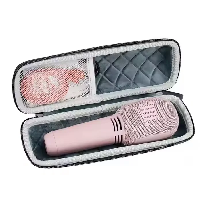 Custom Shockproof EVA Storage Case for Microphone 2pcs Dustproof Zipper Carrying Cases