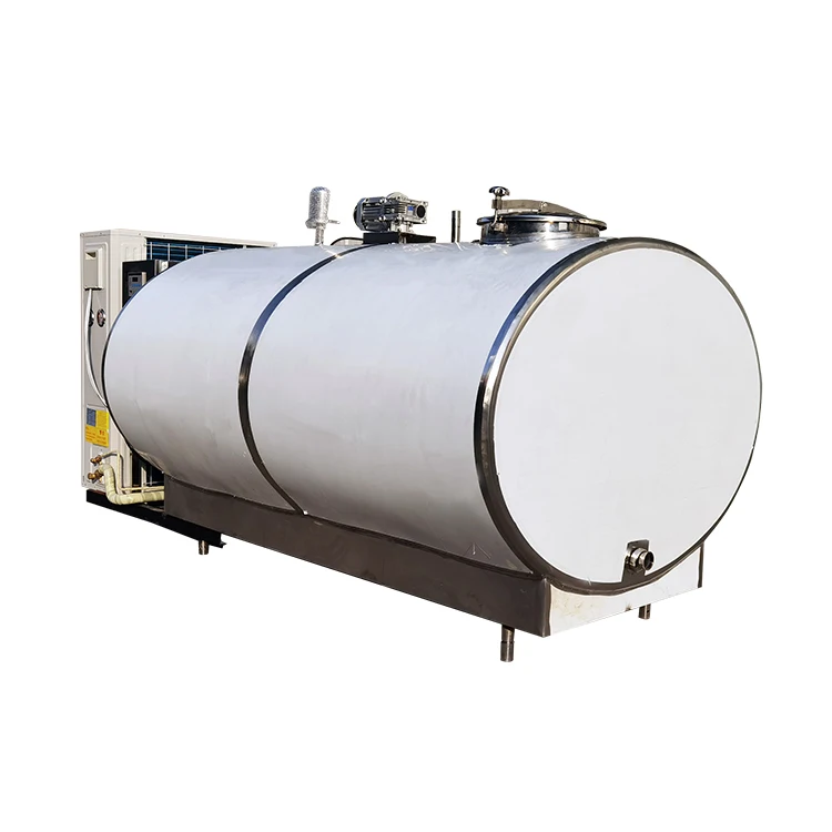 stainless steel refrigerated bulk small 1000 liter 2000l milk cooling tank