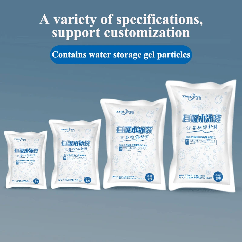 Factory Wholesale Ice Bags Super Water-absorbent Resin Ice Cold Pack for Food Preservation