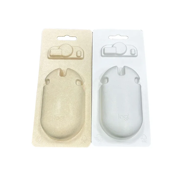 Eco-friendly Biodegradable Packaging Trays Bagasse Paper Pulp Tray From Computer Mouse Product