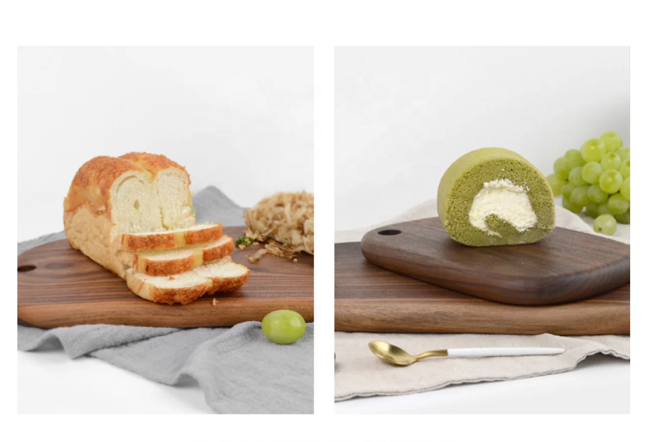 
WOODSPACE Whole wood steak bread board Solid wood cutting board Black walnut pizza board 