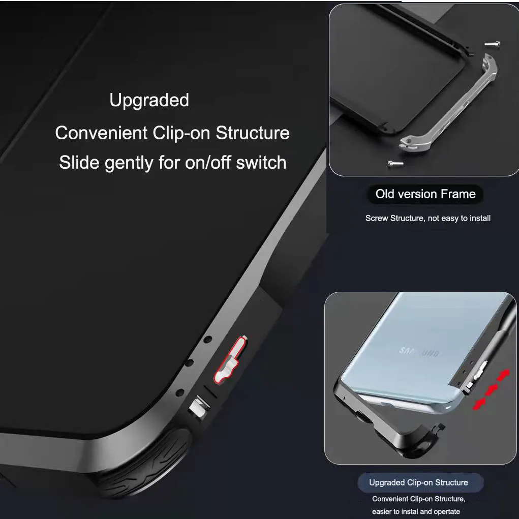 Aluminum TPE Phone Cover Suitable For Sam Sung Metal Frame Protective Phone Case