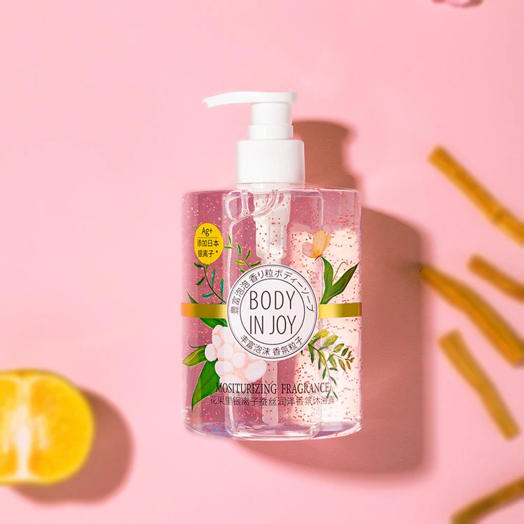 Wholesale Perfumes Private Label Silver Shower Gel  Refreshment Whitening Body Wash Customized Bath Gel