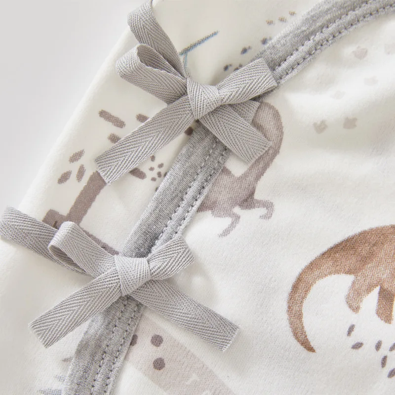 Newborn Semi-Back Clothing Boneless Sewing Clothes Baby Cotton Long-Sleeved Top Gown Underwear For Babies