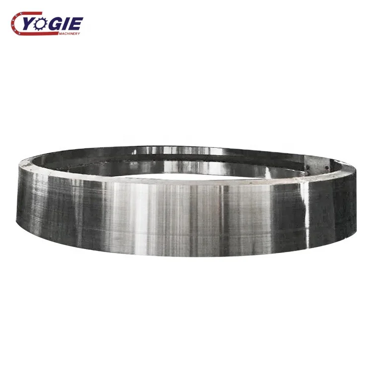 Heavy Duty Forging Custom 45# Steel Rotary Kiln Rolling Ring Tyre Seamless Rolled Rings
