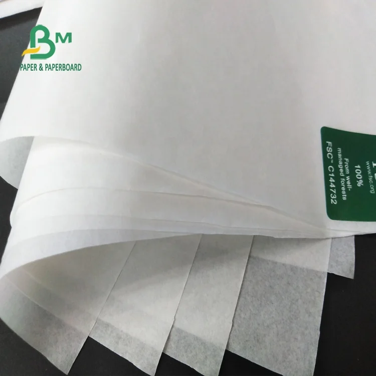 Virgin wood pulp 30gsm 35gsm 45gsm MG white kraft paper for packing