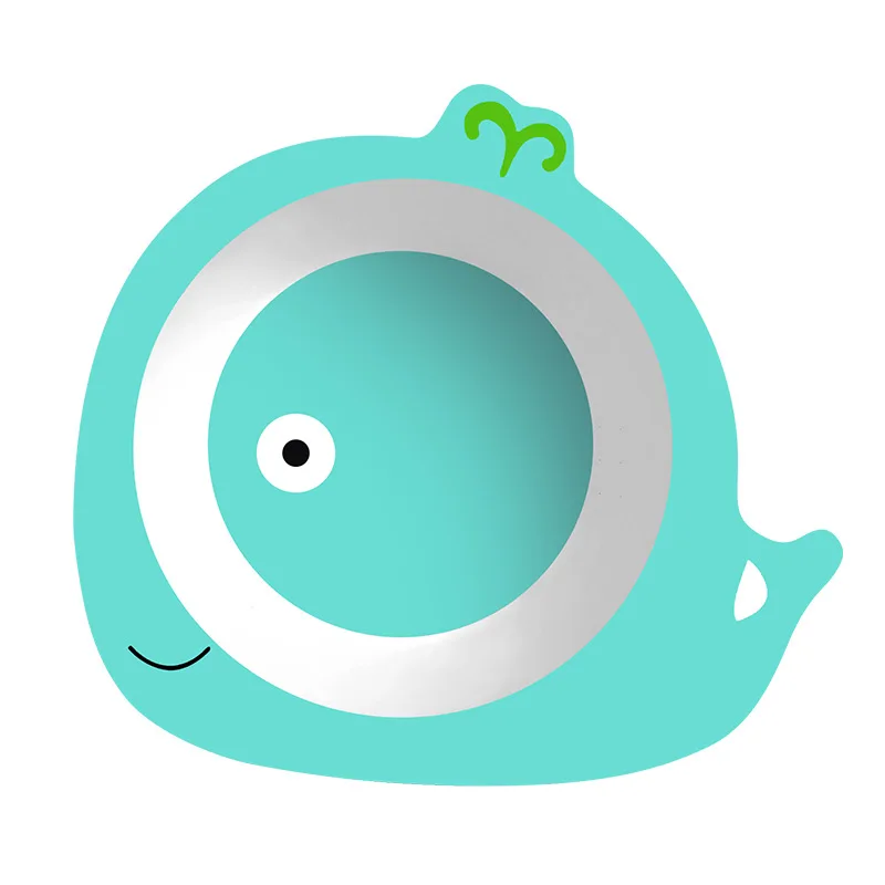 
Wholesale Creative Kids Feeding Dishes Baby Animal Print Tableware Bamboo Fiber Children Bowl Cartoon Dinnerware 