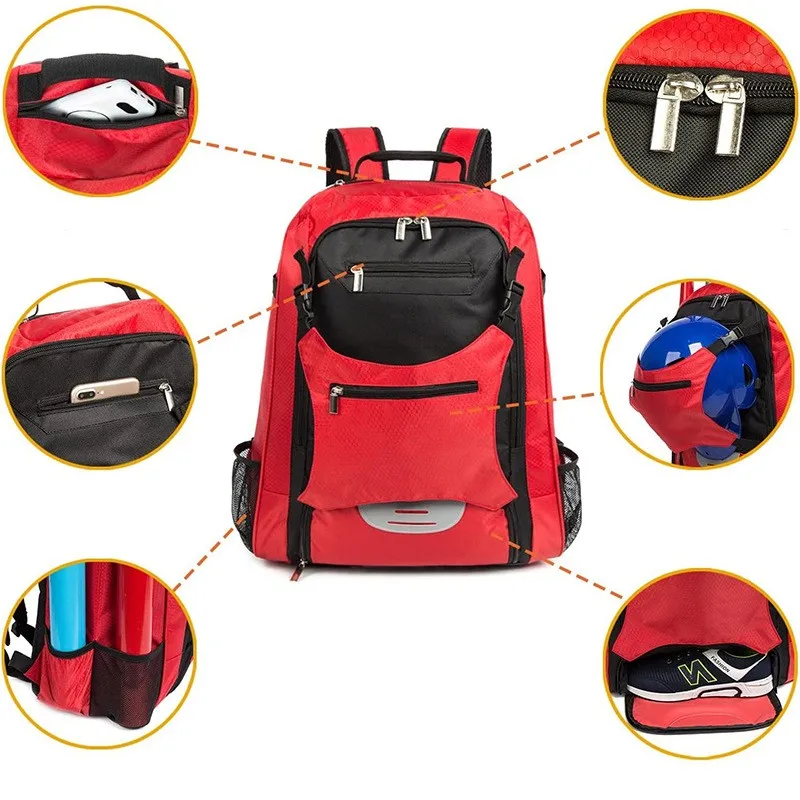 Customize logo Extra Large Padded Air Mesh Back Field Hockey Equipment Breathable Baseball Bag Backpack