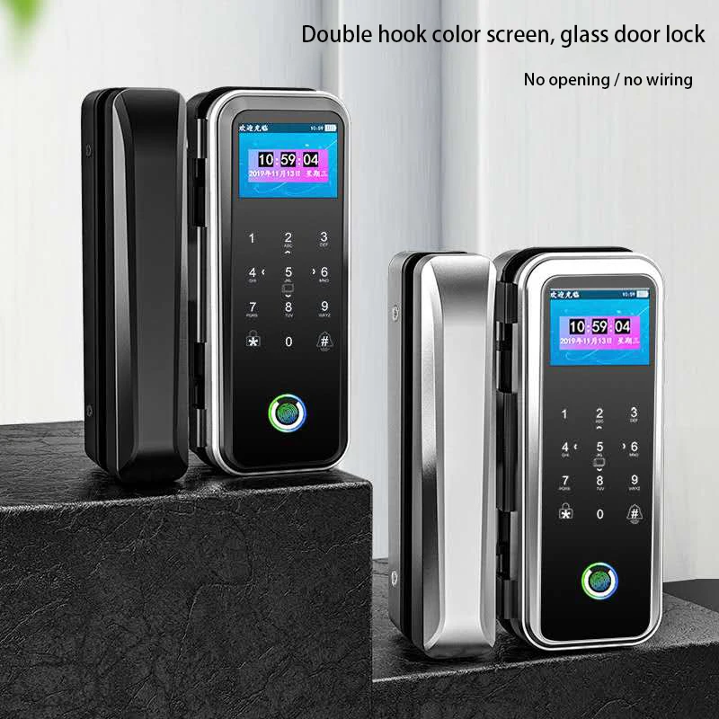 Factory offer frameless Tuya smart glass door lock (TT lock )