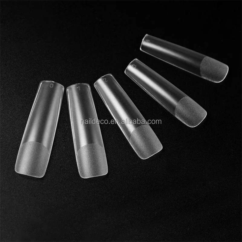 Nadeco Pre-sand Flat Square 2XL Long False Nail Tips Flexible Gel Fake Fingernail Extension 500PCS