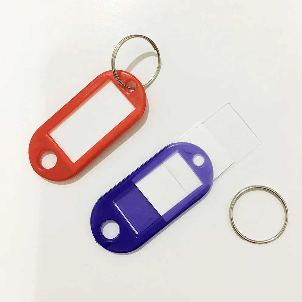 Number plate for keys Key Tags Blank keychain Plastic Keyrings Name Label Keychain Tag Plastic Keychains