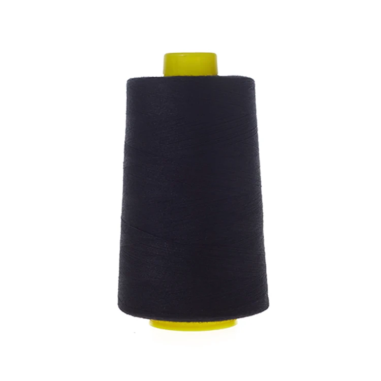 Wholesale 40s/2 Hilo Solid Color Dyed Spun 100% Polyester Yarn Dacron Sewing Thread Cotton With Different Colors