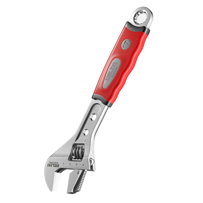 Delixi ELECTRIC Dual Purpose Set Rubber Handle Adjustable Wrench