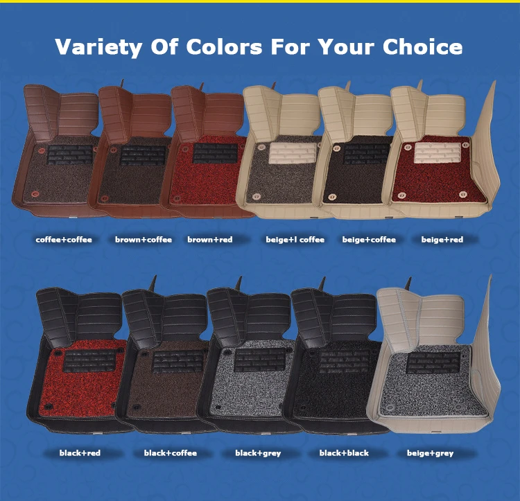 leather full set double layer with carpet 5D car floor mats for car mats camry 2018 2019 2020