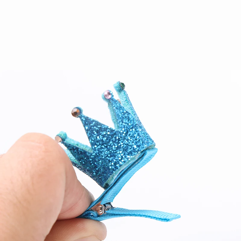 Детские банты для волос с короной и полностью закрытыми заколками для волос для маленьких девочек мини-заколки для волос