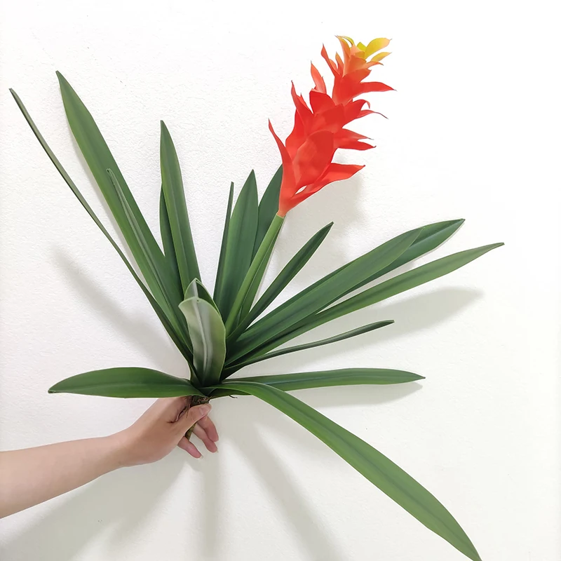 Unique New Artificial Fake Dragon Fruit Flowers With Orchids Leaves Real Touch Pineapple Head Orchids Bouquet For Decor