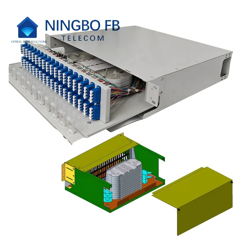 Optical Distribution Frame with Patch Panel  19-21 Inch Auto Adjust 12 24 48 72 96 144 288  port core Optic Fiber Rack