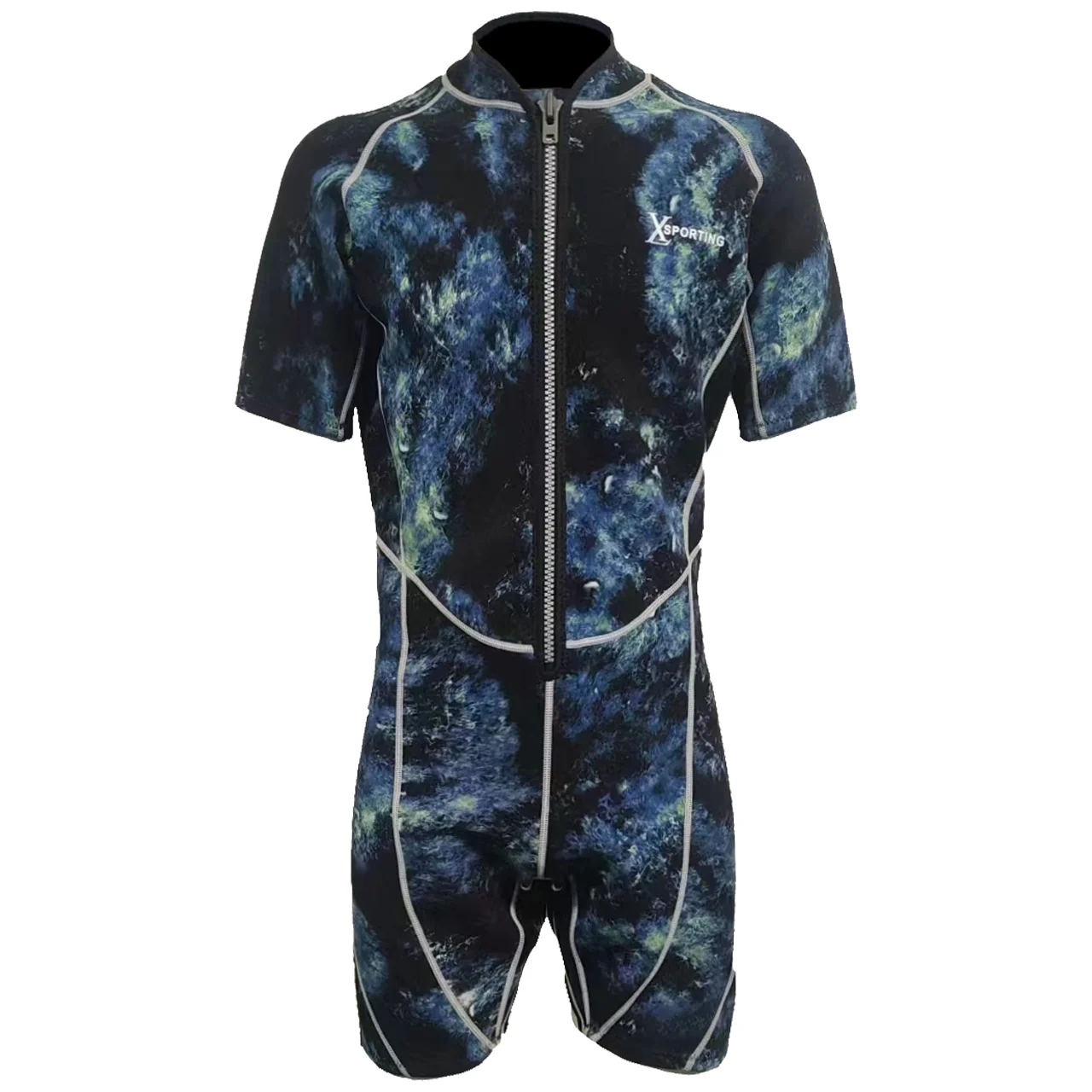 DIVE and SAIL Men Women 2mm Short Sleeve Neoprene Swimsuit Snorkeling Freediving Wet Suit Swimming Surfing Diving Shorty Wetsuit