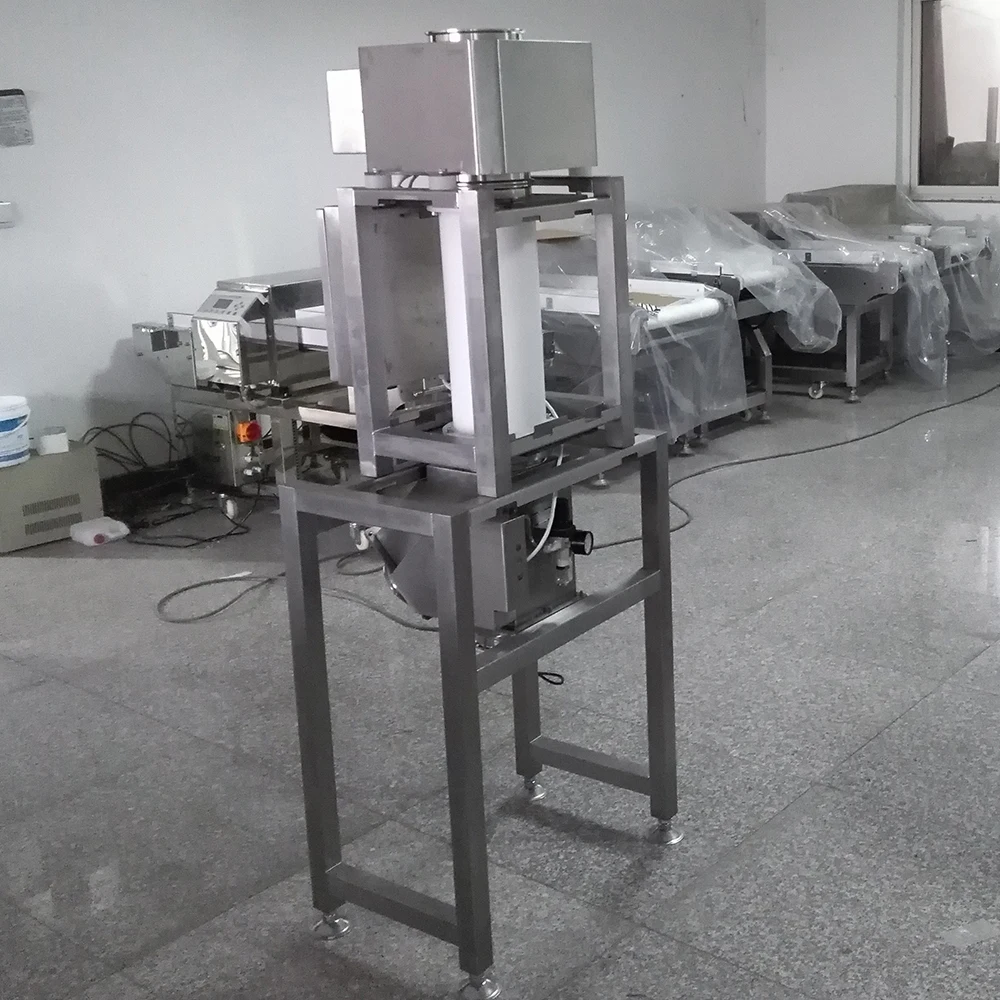 Gravity fall magnet separator metal detector for recycled plastics rice flour mills