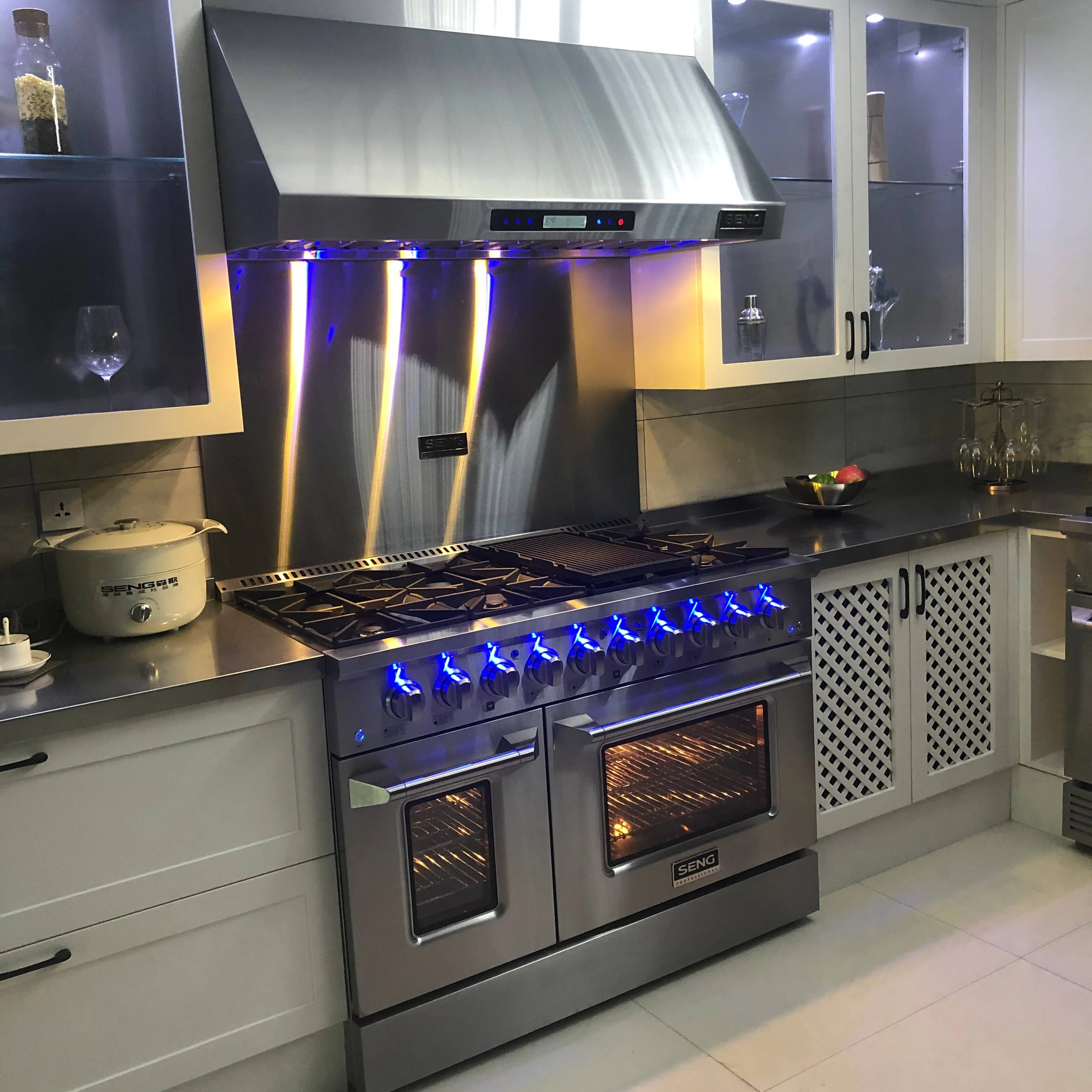 48 Inch Big Kitchen Stainless Steel Wall Mounted Range Hood