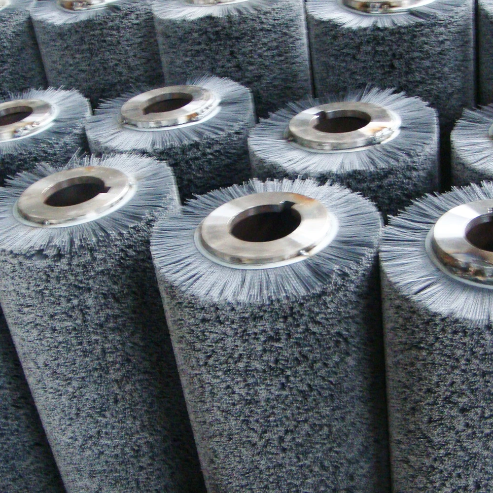 Dupont bristle Nylon Abrasive Roller Brushes For wood polishing