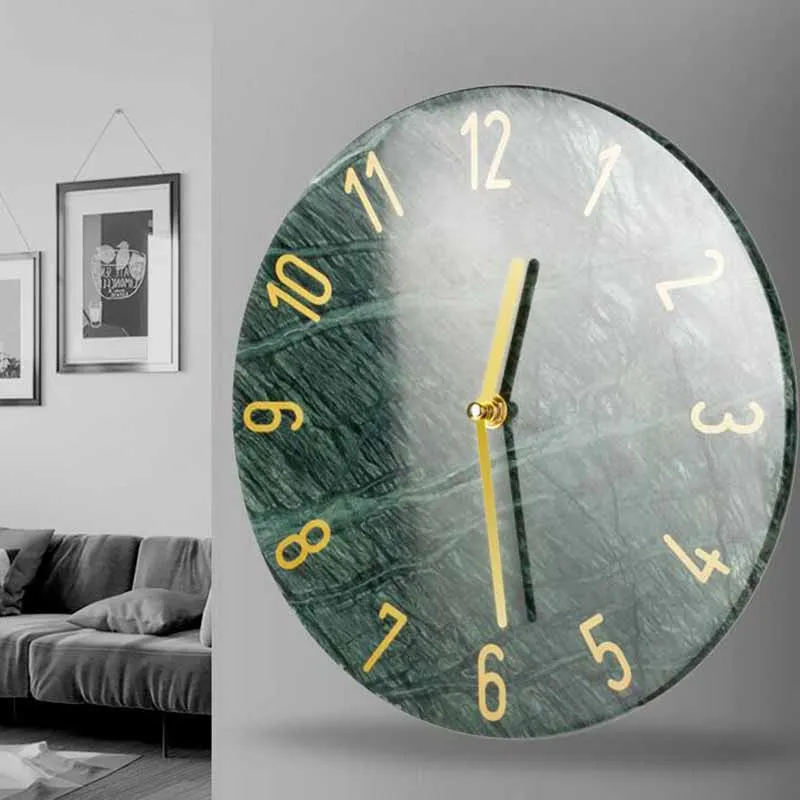 Самые популярные антикварные украшения Роскошные Современные Мраморные настенные часы ручной работы «сделай