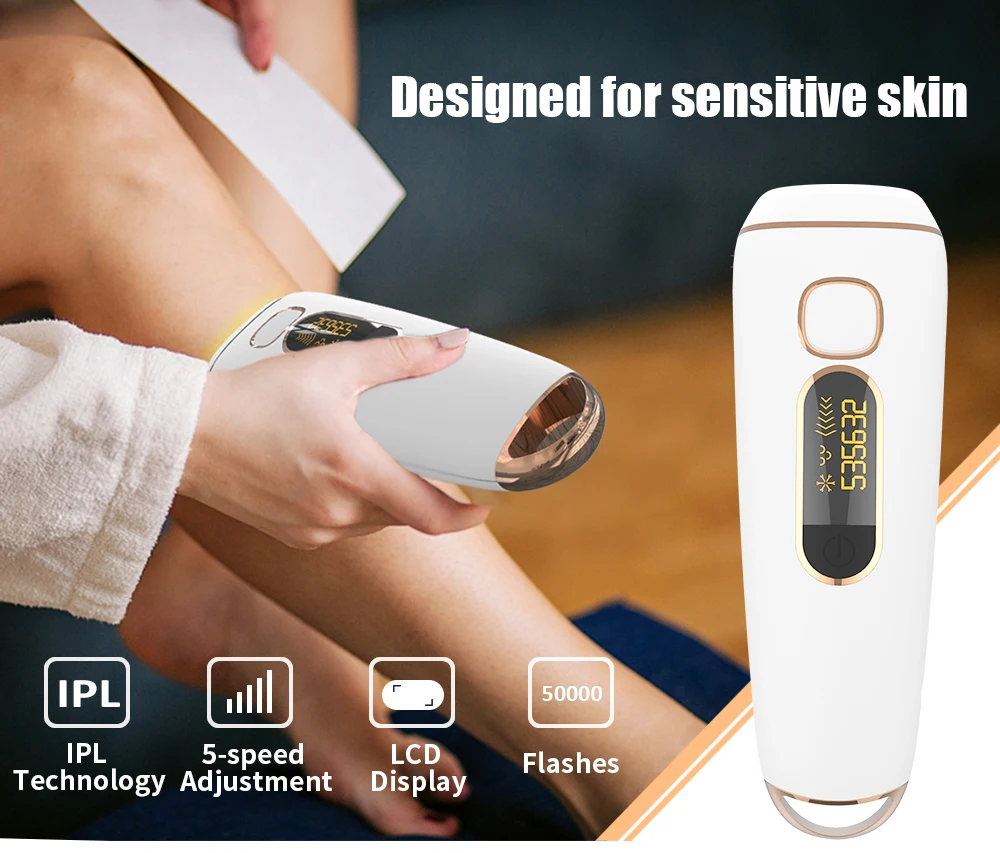
Painless Permanent Hair removal Device Upgrade to 999,999 Flashes Hair Removal Device Epilation for Facial Legs Armpits Body 