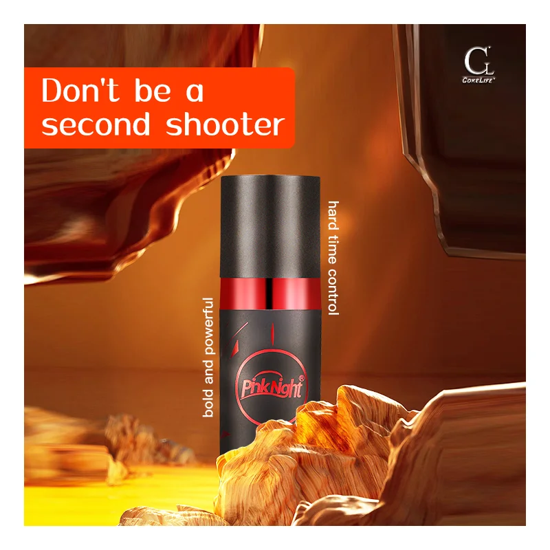 PinkNight 6ML Aircraft Cup Prolong Climax Love Extra Long Time Spray Gel Men Only for 10ml