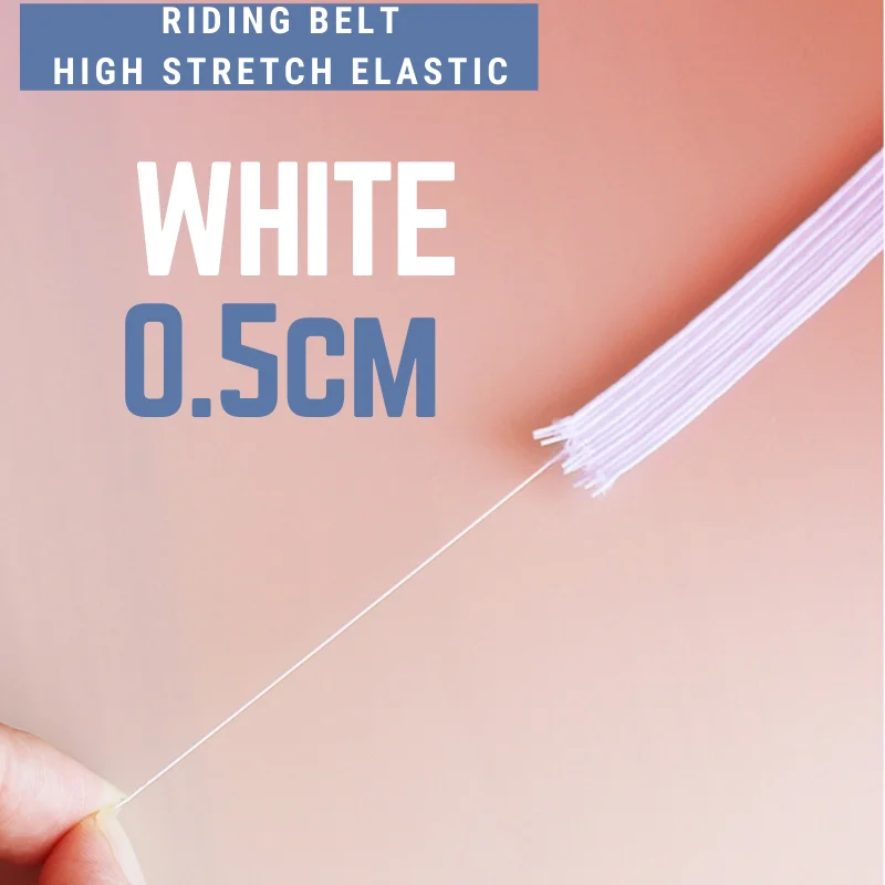 0.5CM Elastic Band White Crochet Face Mask Earloop Elastic Band Earloops for Mask flat mask ear loops knit elastic band rope