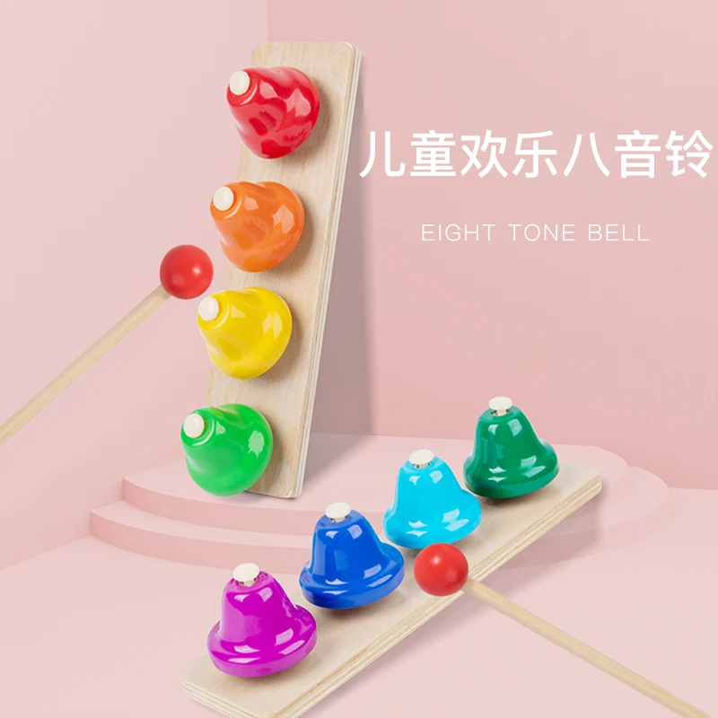 Wholesale montessori wooden music box toy wood ratchet instrument stand musical wooden spoons baby toys for kids