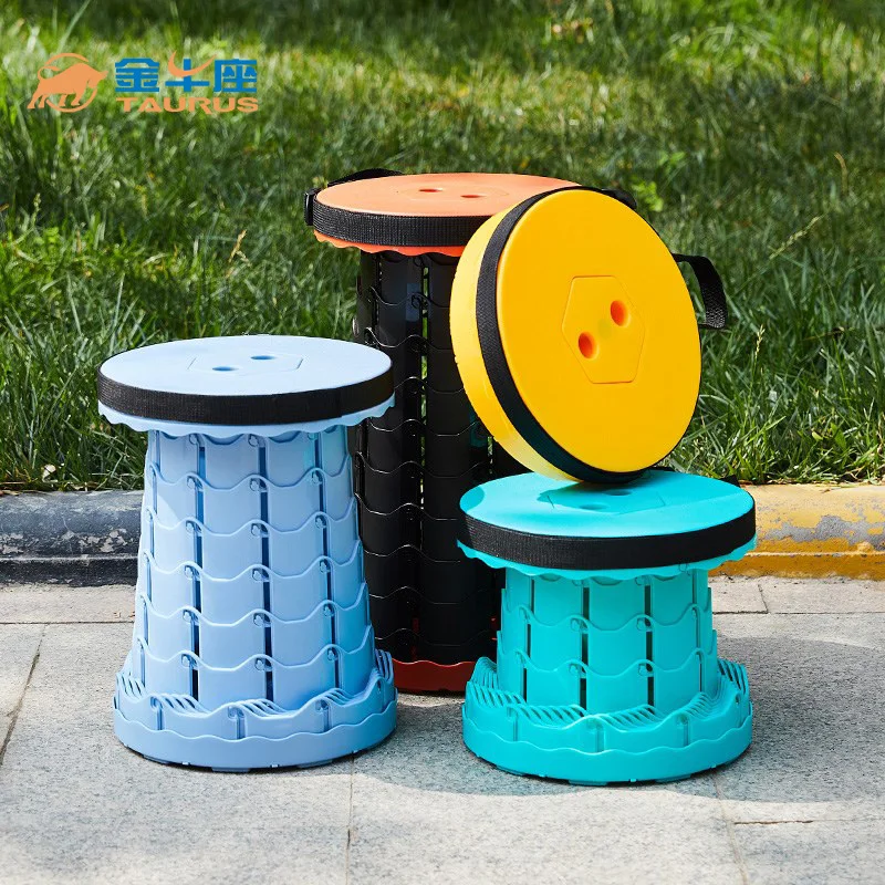 modern plastic outdoor foldable kids stool telescopic foldable stool portable multifunctional stool