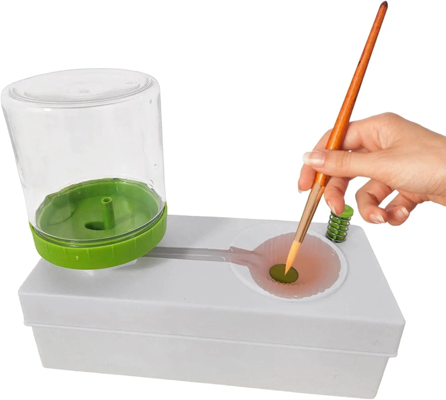 Brush Rinser Paint Brush Cleaner Machine Fresh Water Cycle Makeup Brushes Rinser for Acrylic Water-Based Paints Cleaning Tool