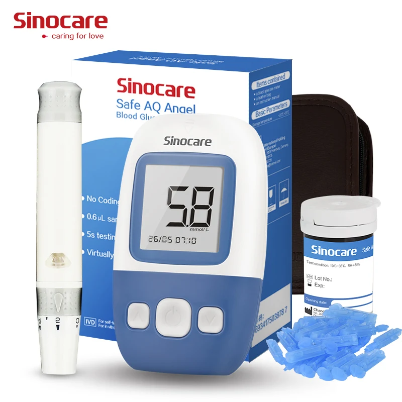 Sinocare Blood Glucose Meter Price And 50 Pcs Test Strips Blood Glucose Meter Without Blood