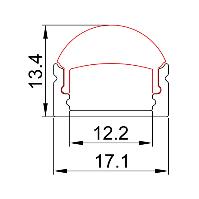 Светодиодный алюминиевый профиль с 60 градусов объектив Встраиваемый светодиодный профиль для светодиодные фонари