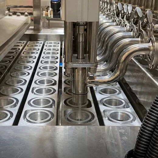 Jelly Pudding Cup Fill Seal Machine Equipment Assembly Line Pudding Ice Cream Christmas Pudding Cup Filling Packing Machine