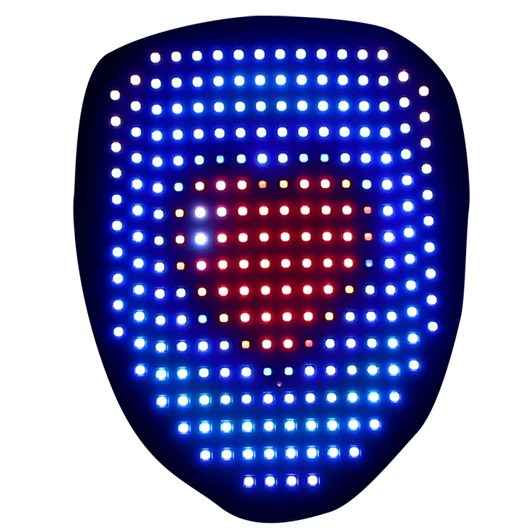 Hot Selling 0.5W Sound-Reacting LED Glowing Full Face Mask Economical Halloween and Party Masks
