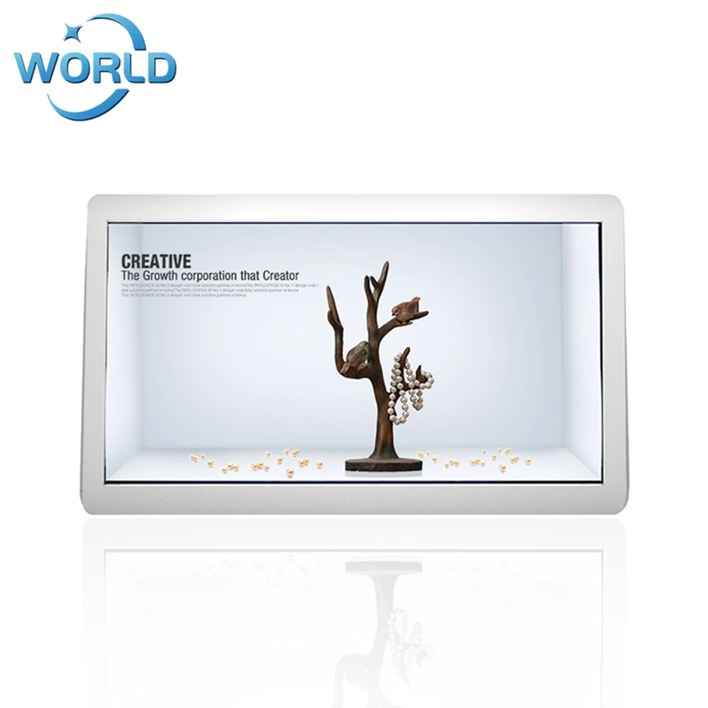 
43 дюймовый Прозрачный 3d дисплей, HD сенсорный экран, рекламный медиаплеер, прозрачный шкаф, коробка, дисплей 