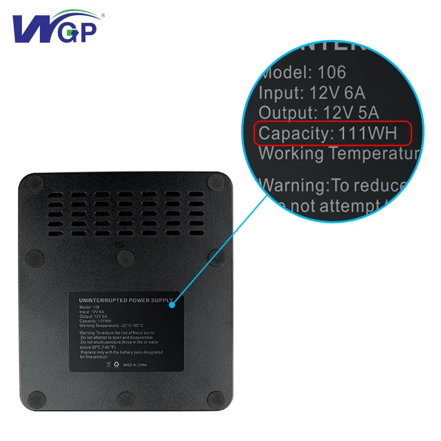 WGP в наличии оптовая продажа мини-UPS 12 В 5 А постоянного тока ups для