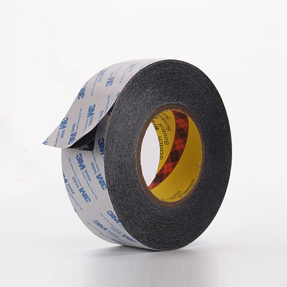 3M 9080AB Black Double Sided Tissue Tape 3M Non-Woven Tape Double Face Tape 9448AB Black Color