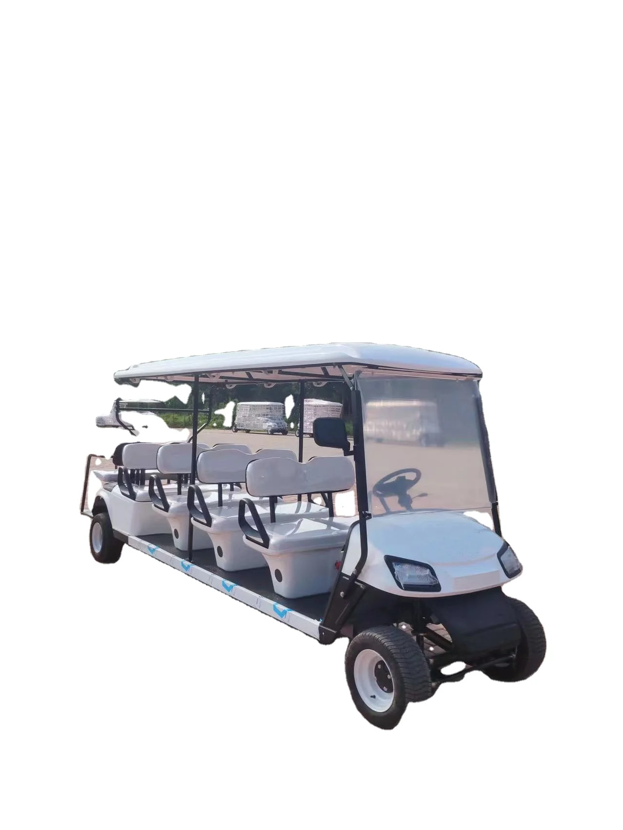 8 Passengers 6+2 Seaters 72V 4000W Bus Electric Sightseeing Car For Outdoor Playground