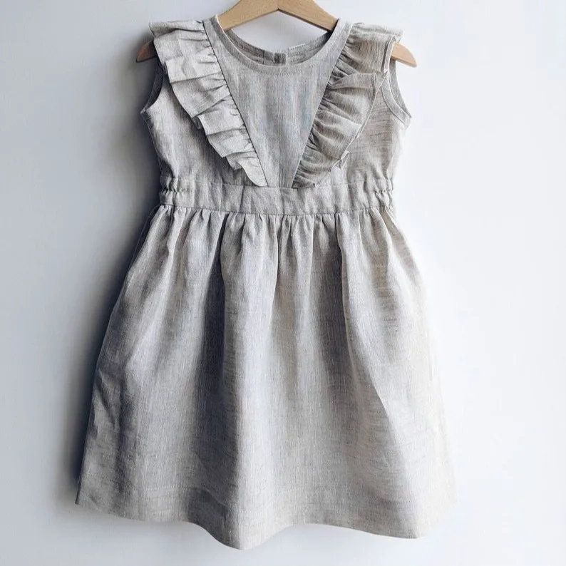 
bulk wholesale new arrival infant newborn baby comfortable solid sleeveless cotton girls dress organic baby clothing 