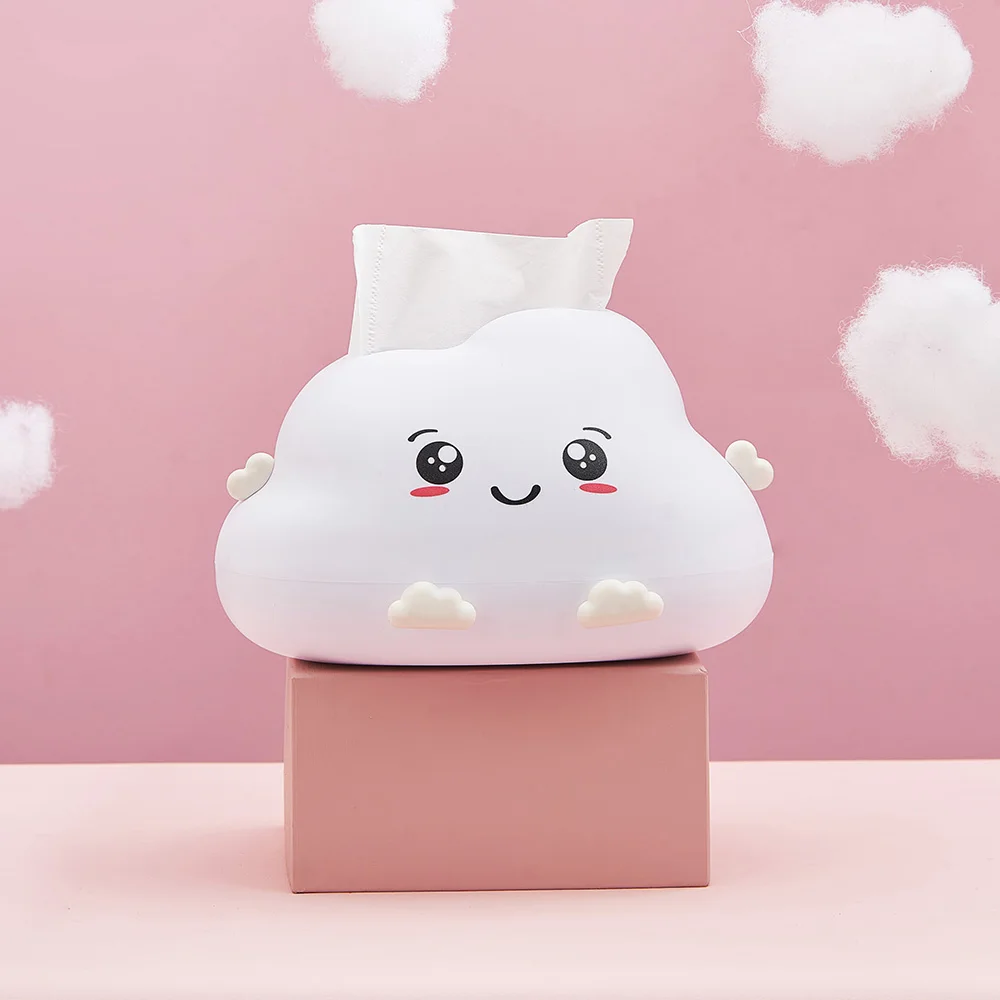 Hot-selling cloud baby tissue box resin craft paper box home decoration tissue storage box