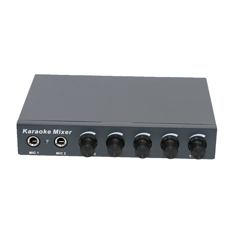 Professional Portable Stereo Vocal Effects Mic Sound Mixer For Home Theater