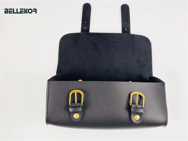 Hot Sale Retro Bicycle Bag Waterproof PU Leather  Portable Saddle Bag Outdoor Riding Storage Bag Embossed Logo