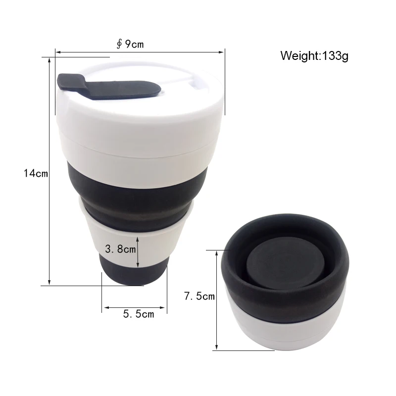 Leatchliving High Quality Silicone Collapsible Cup Orange Color Food Grade Funny Shape Silicone Cup