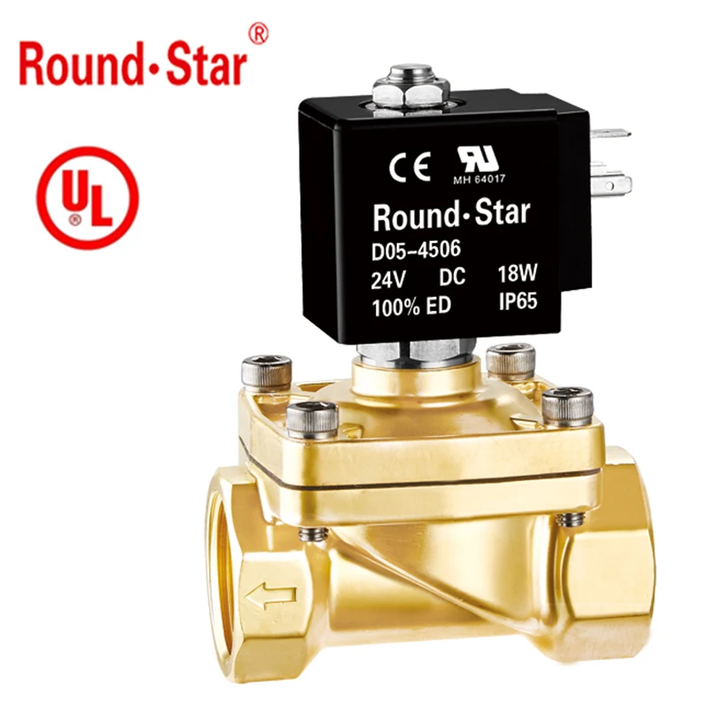 UZW series direct acting zero bar UL certified diaphragm solenoid valve 3/8inch-1inch  AC220V DC24V USA standard