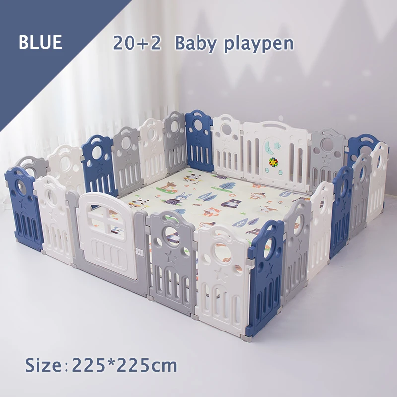 Feelbaby plastic adjustable baby with toy children white plastic fence