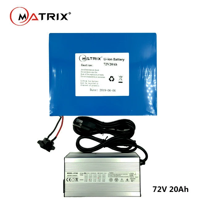Electric tricycle battery pack 72V 20ah  lithium ion battery pack for scooter bike motorcycle boat toy car tools cart